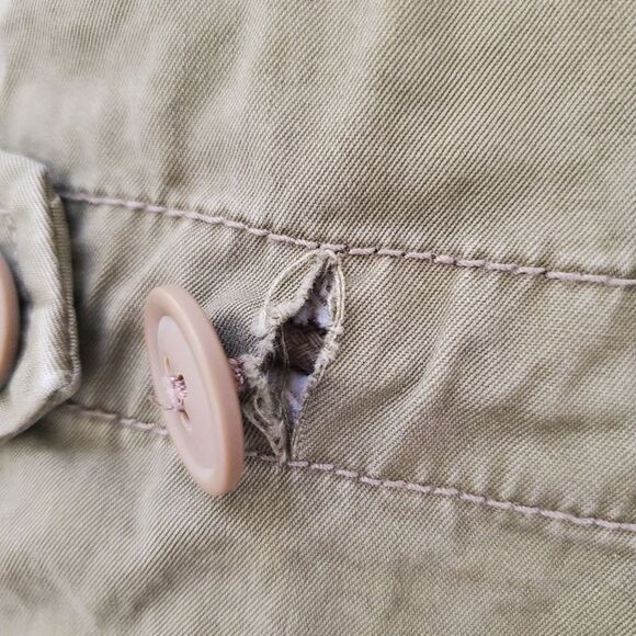 🦋 J. CREW 🦋 Military Fatigue Boyfriend Utility Hooded Jacket - [XS, Green] - Picture 16 of 16